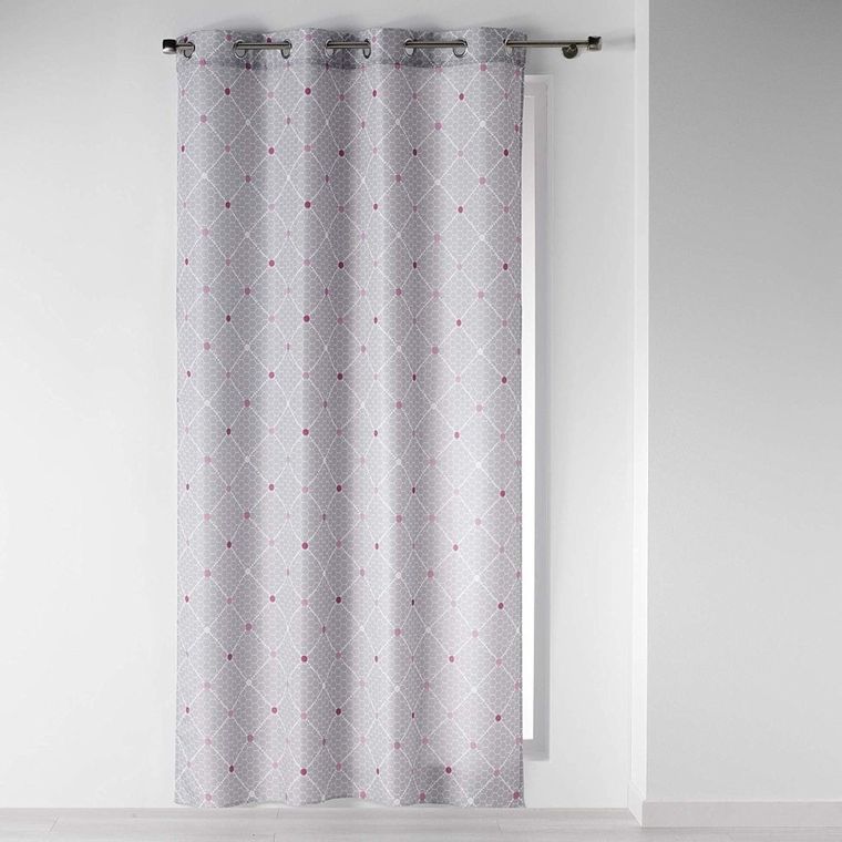 Douceur d'intérieur, zasłona okienna, Elegante, 140-260 cm, szara z przelotkami