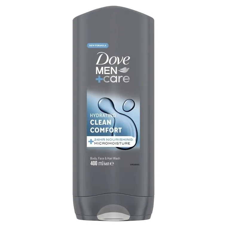 Dove, Men+Care, żel pod prysznic 3w1, Clean Comfort, 400 ml