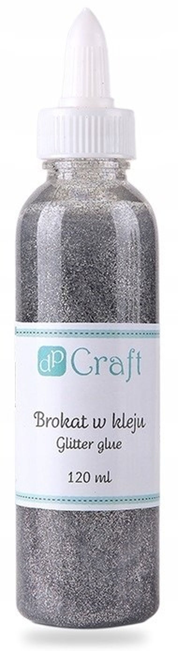 DP Craft, brokat w kleju, srebrny, 120 ml