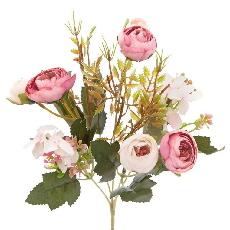 DP Craft, bukiet kamelii, różowy, 29 cm