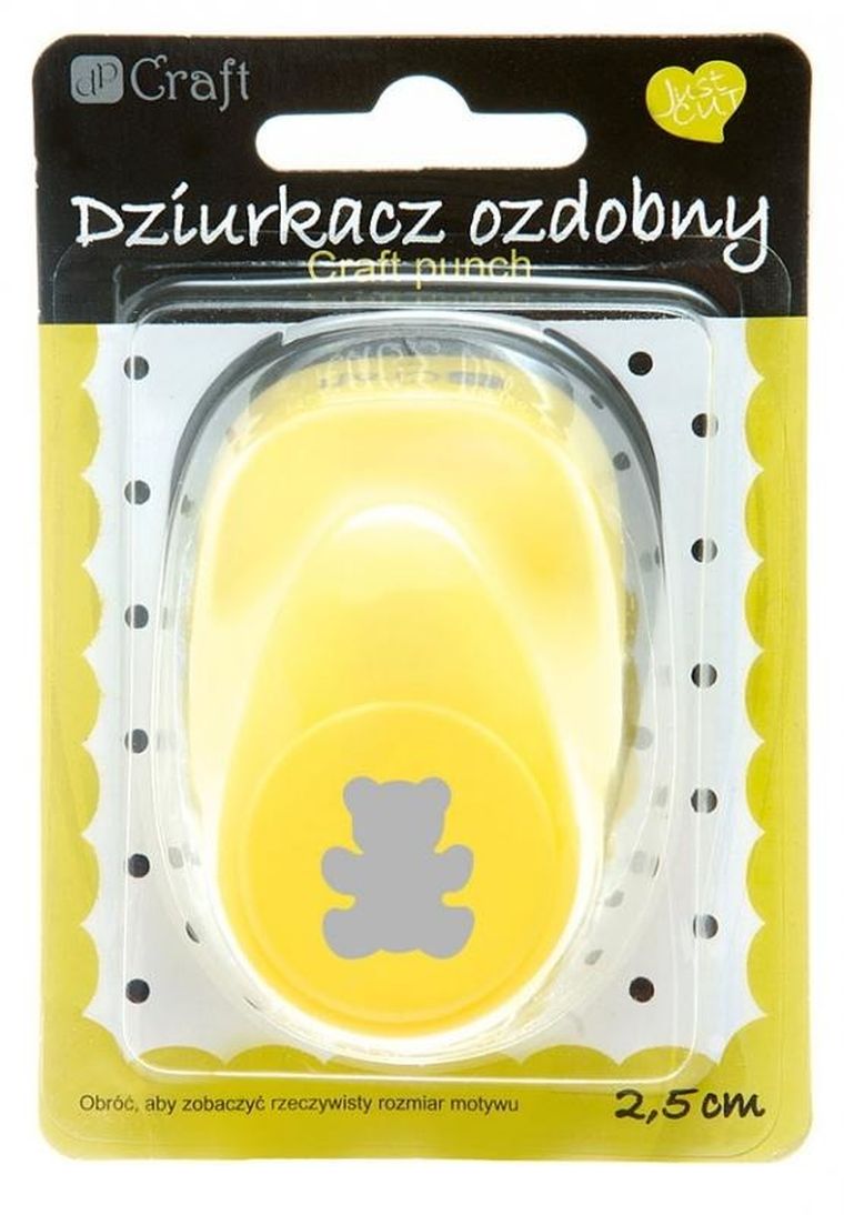 DP Craft, dziurkacz ozdobny, miś, 2,5 cm