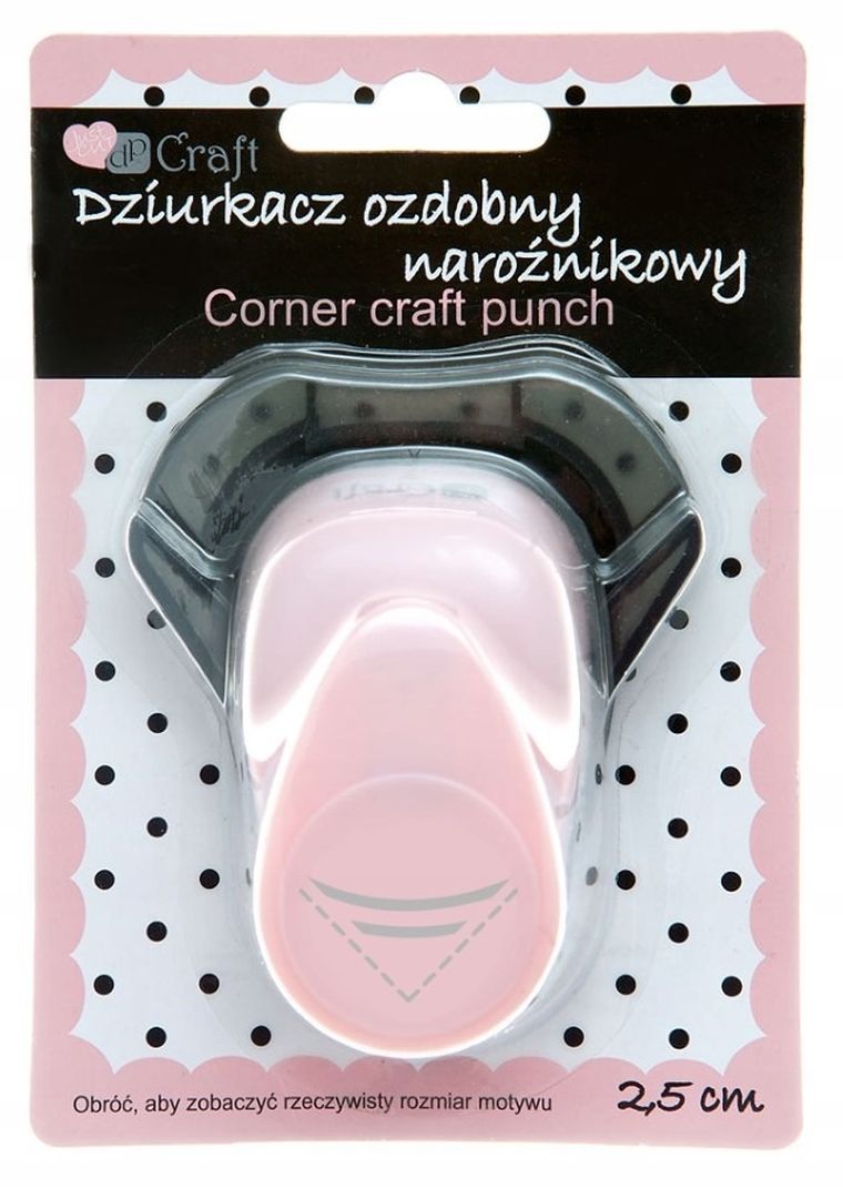 DP Craft, dziurkacz ozdobny, narożnikowy, półksiężyc, 2,5 cm
