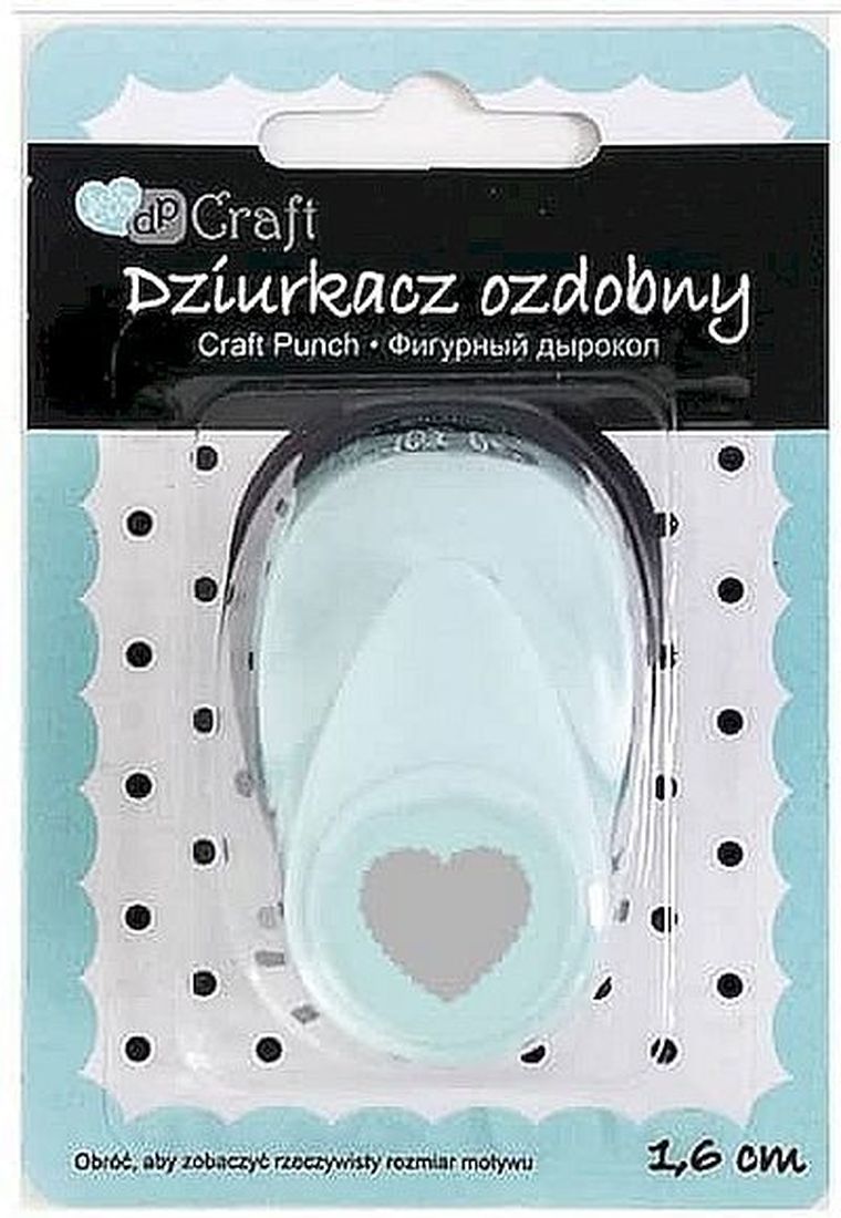 DP Craft, dziurkacz ozdobny, serce, 16 mm