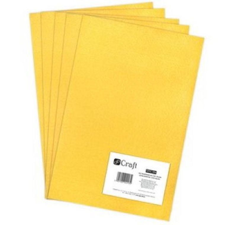 DP Craft, filc poliestrowy, A4, yellow, 5 szt.