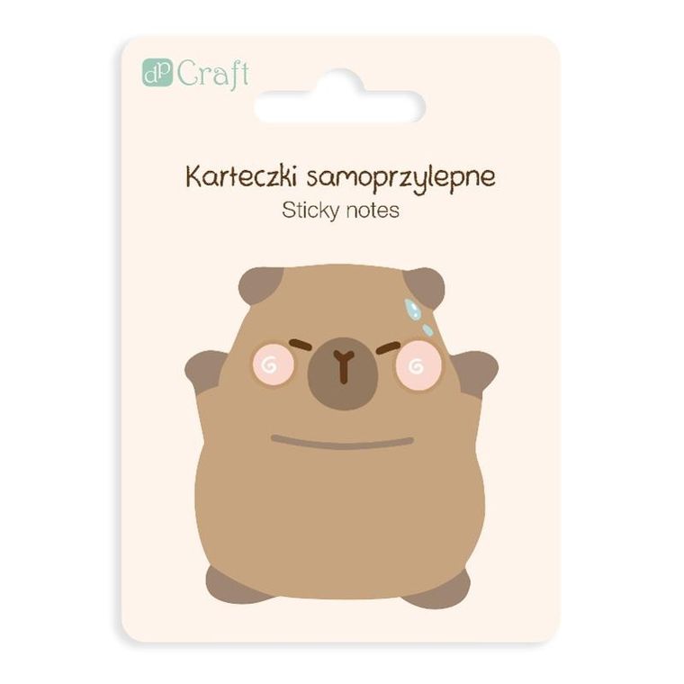 DP Craft, karteczki samoprzylepne, kapibara happy, 6,2-6 cm, 30 kartek
