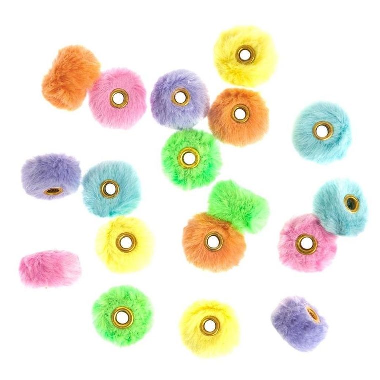 DP Craft, koraliki futerkowe, 18 szt.