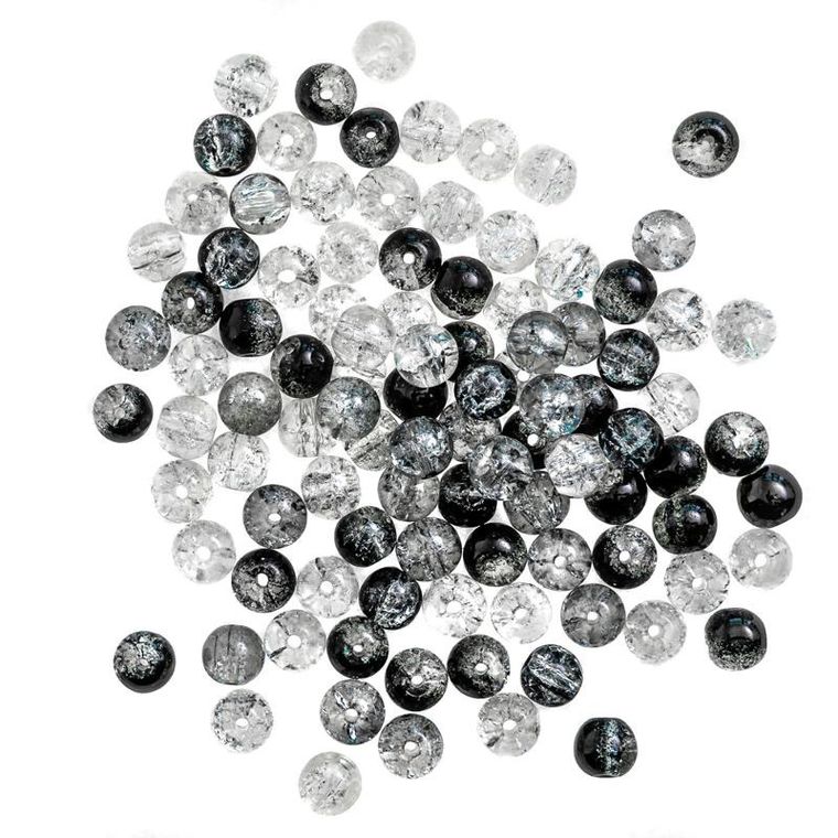 DP Craft, koraliki szklane, spękane, 8 mm, 100 szt.