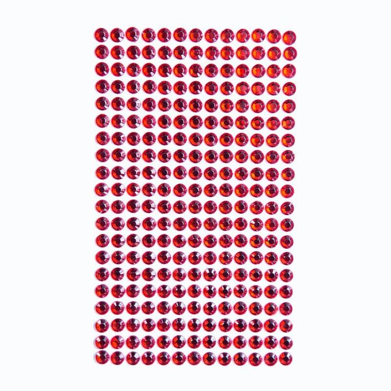 DP Craft, kryształki samoprzylepne, czerwone, 6 mm, 260 szt.