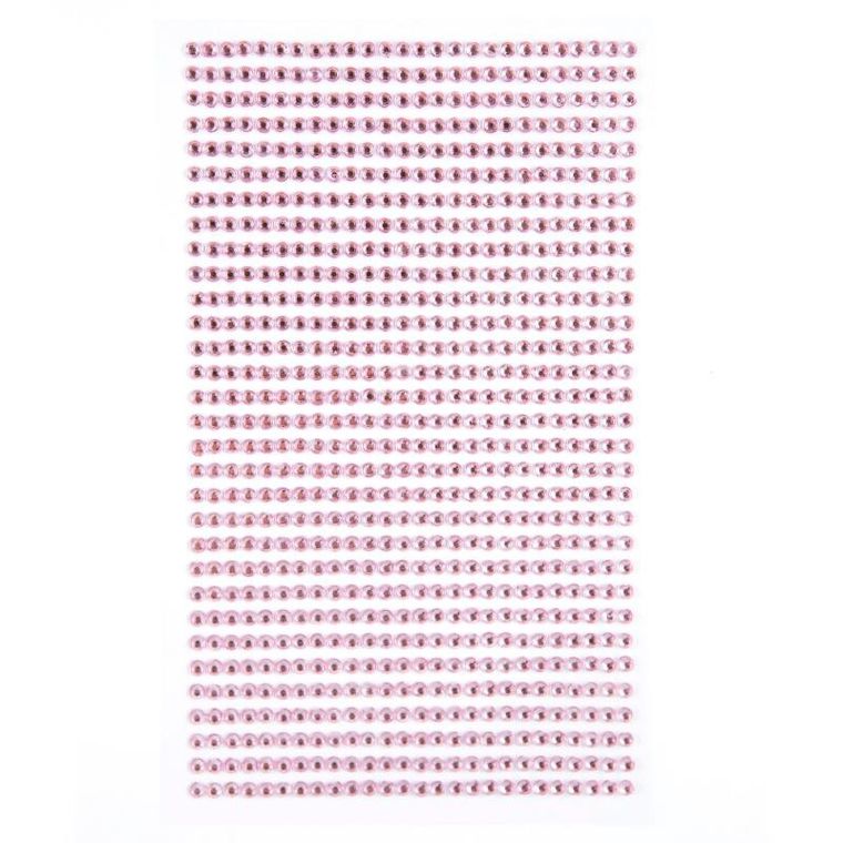DP Craft, kryształki samoprzylepne, Light Pink, 3mm, 806 szt.