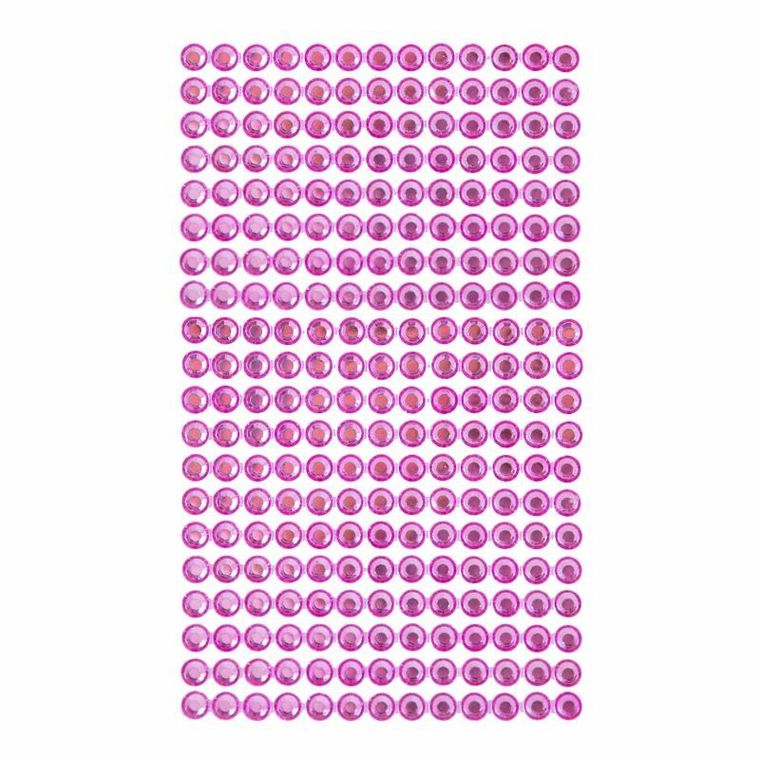 DP Craft, kryształki samoprzylepne PInk 6mm, 260 szt.