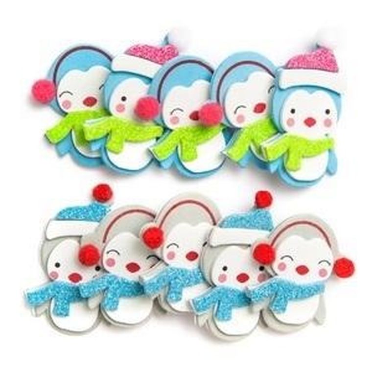 DP Craft, naklejki 3D z pianki, pingwinki, 10 szt.