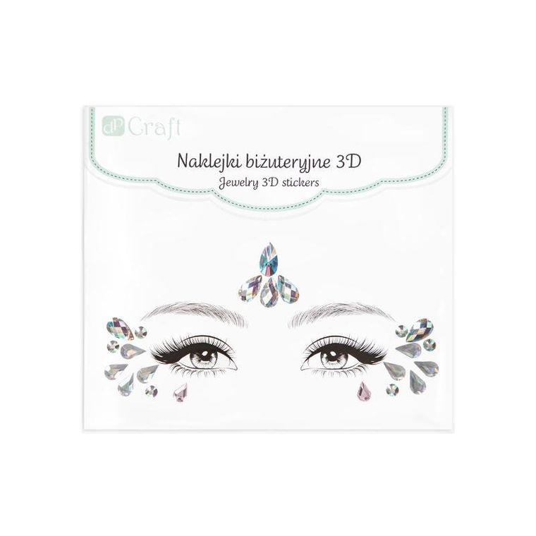 DP Craft, naklejki biżuteryjne 3D, kryształki samoprzylepne do twarzy, Magical fairy