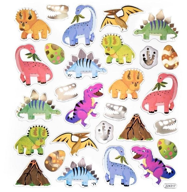 DP Craft, naklejki, dinozaury