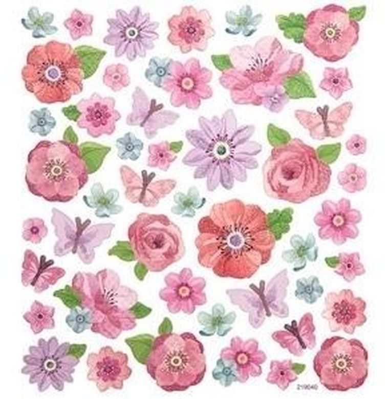 DP Craft, naklejki, kwiaty