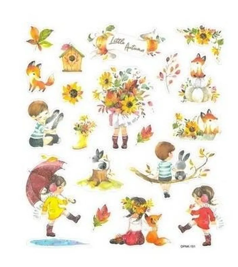 DP Craft, naklejki papierowe, mała jesień