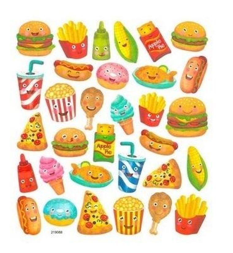 DP Craft, naklejki papierowe, przekąski