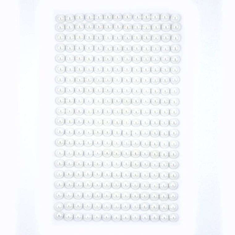 DP Craft, perełki samoprzylepne, Off White, 6mm, 260 szt.