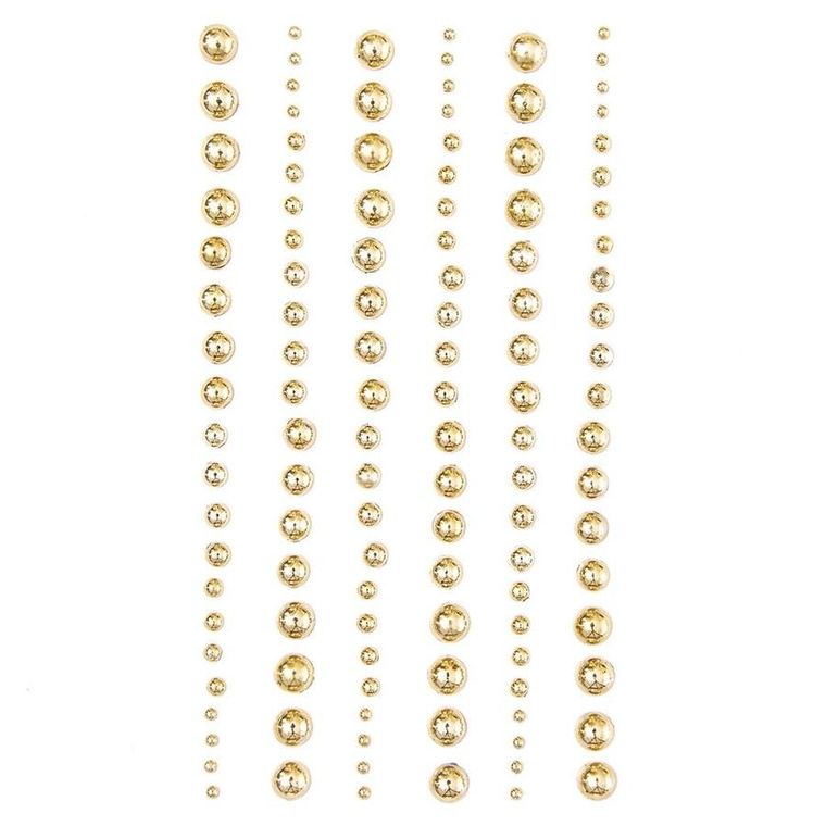 DP Craft, perełki samoprzylepne, złote, 120 szt.