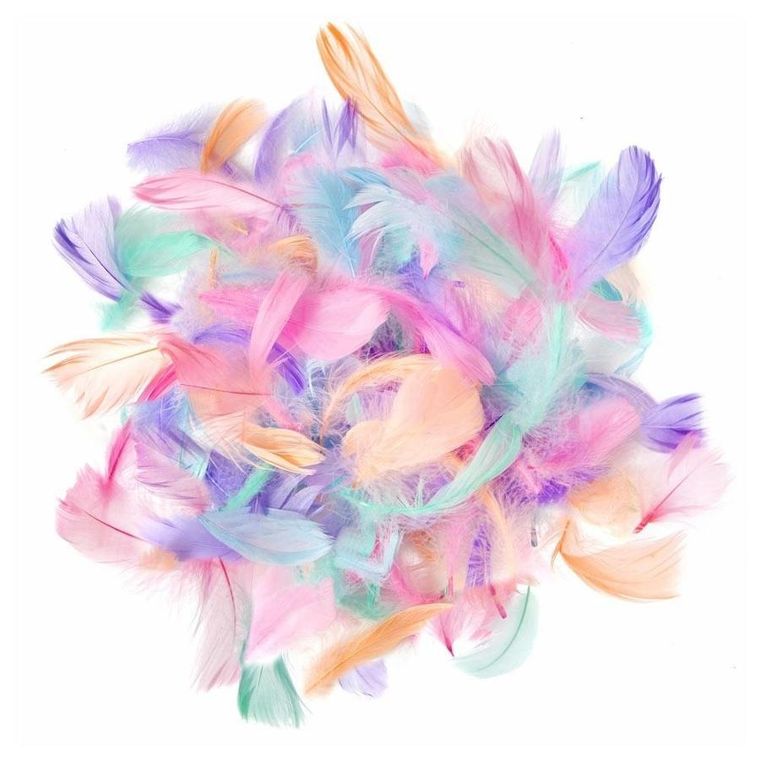 DP Craft, piórka macaron, 4-8 cm, 10g