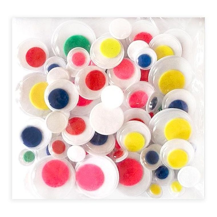 DP Craft, samoprzylepne ruchome oczka, 75 szt.