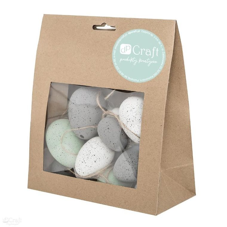 DP Craft, zawieszki, jajka, miętowe, neutralne, 20 szt.