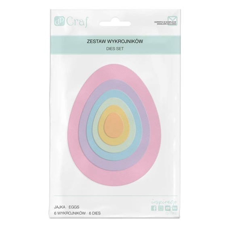 Dp Craft, zestaw wykrojników, jajka, 6 szt.