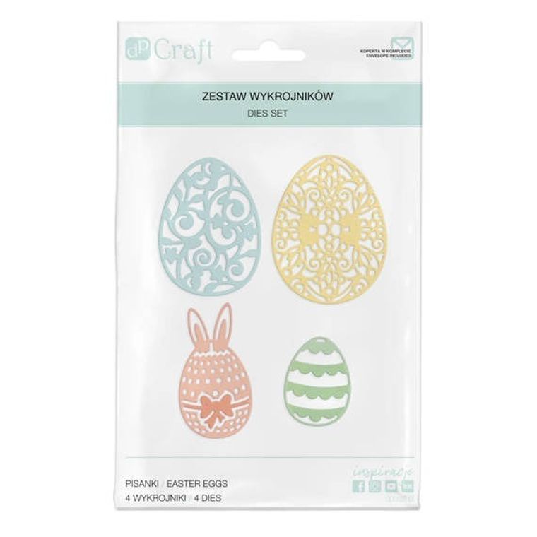 DP Craft, zestaw wykrojników, pisanki, 4 szt.