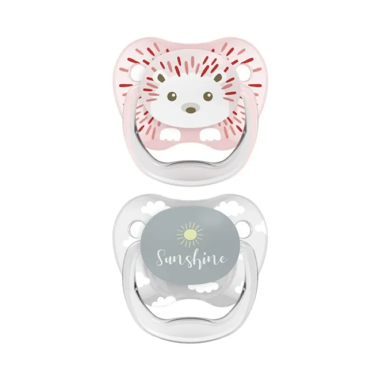 Dr Brown`s, Prevent, smoczek ortodontyczny, zwierzęta, różowy, 0-6m, 2 szt.