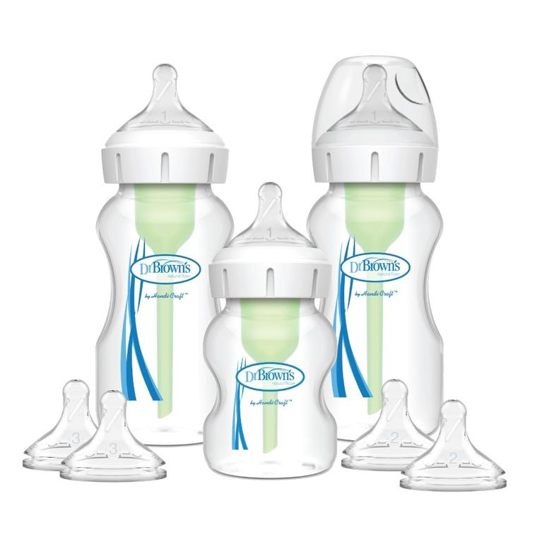 Dr Brown's, zestaw startowy butelek ze smoczkami i szczotką