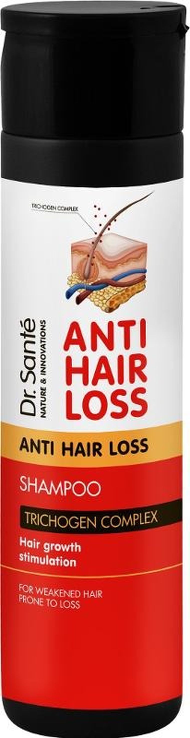 Dr. Sante, Anti Hair Loss, szampon przeciw wypadaniu włosów, trichogen complex, 250 ml