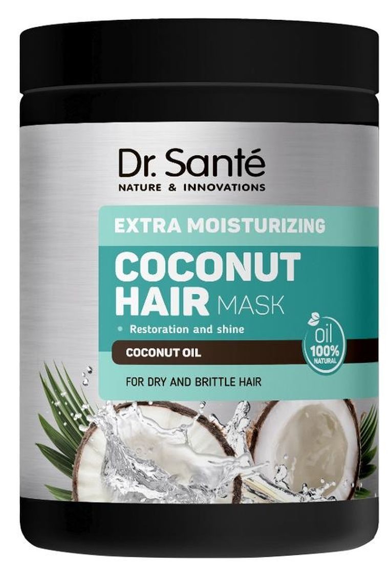 Dr. Sante, Coconut Hair, maska do włosów suchych i łamliwych ekstranawilżenie, 1000 ml