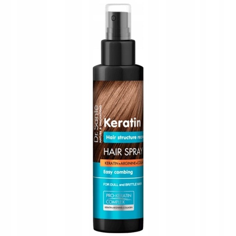 Dr. Sante, Keratin, lakier-odżywka do włosów matowych i łamliwych, 150 ml
