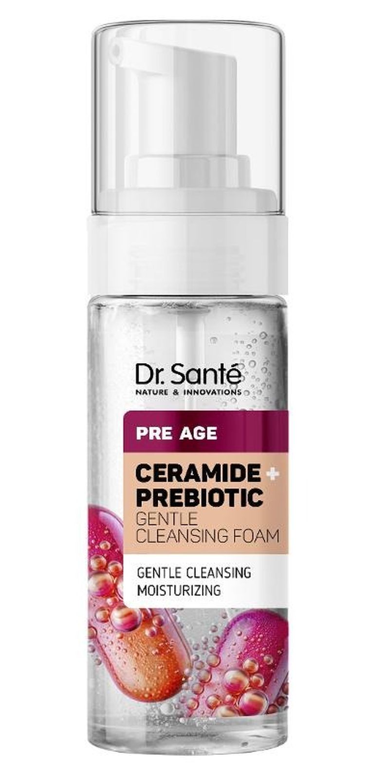 Dr. Sante, Pre Age, delikatna pianka oczyszczająca ceramide + prebiotic, 150 ml
