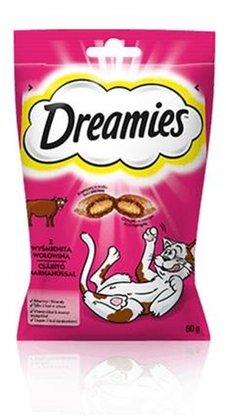 Dreamies, przysmak dla kota z wołowiną, 60 g