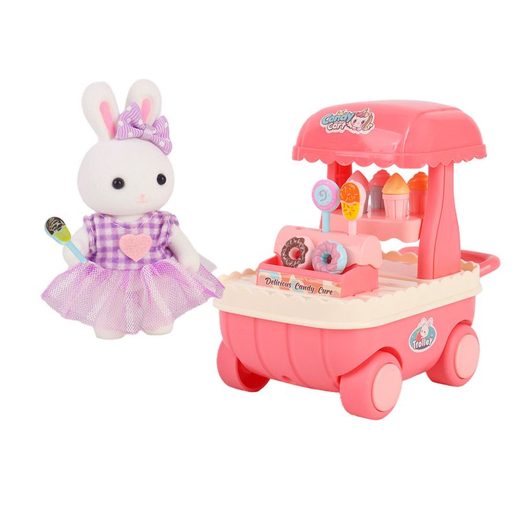 Dreamy, króliczek w lodziarni, zestaw z figurką