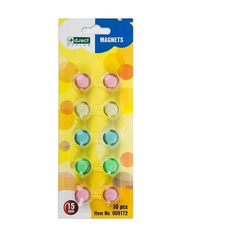 D.Rect, magnesy, 15 mm, 10 szt.