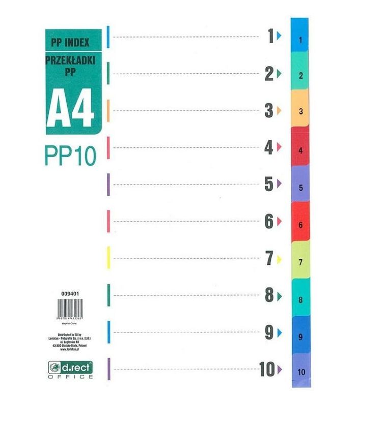 D.Rect, przekładki PP, 1-10