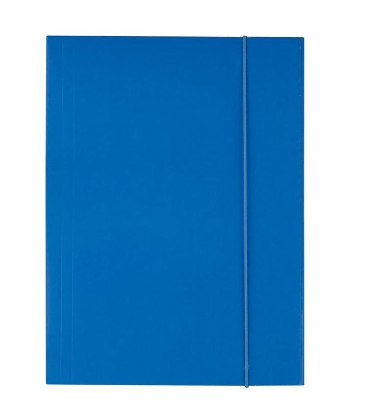 D.rect, teczka kartonowa z gumką, A4, niebieska, 300g, 1 szt.