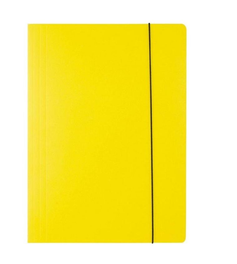 D.rect, teczka kartonowa z gumką, A4, żółta, 300g, 1 szt.