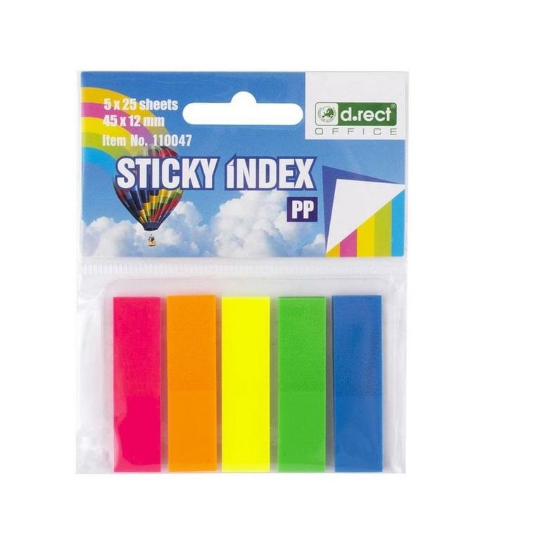 D.rect, zakładki indeksujące, 45-12 mm, 5-25 szt.