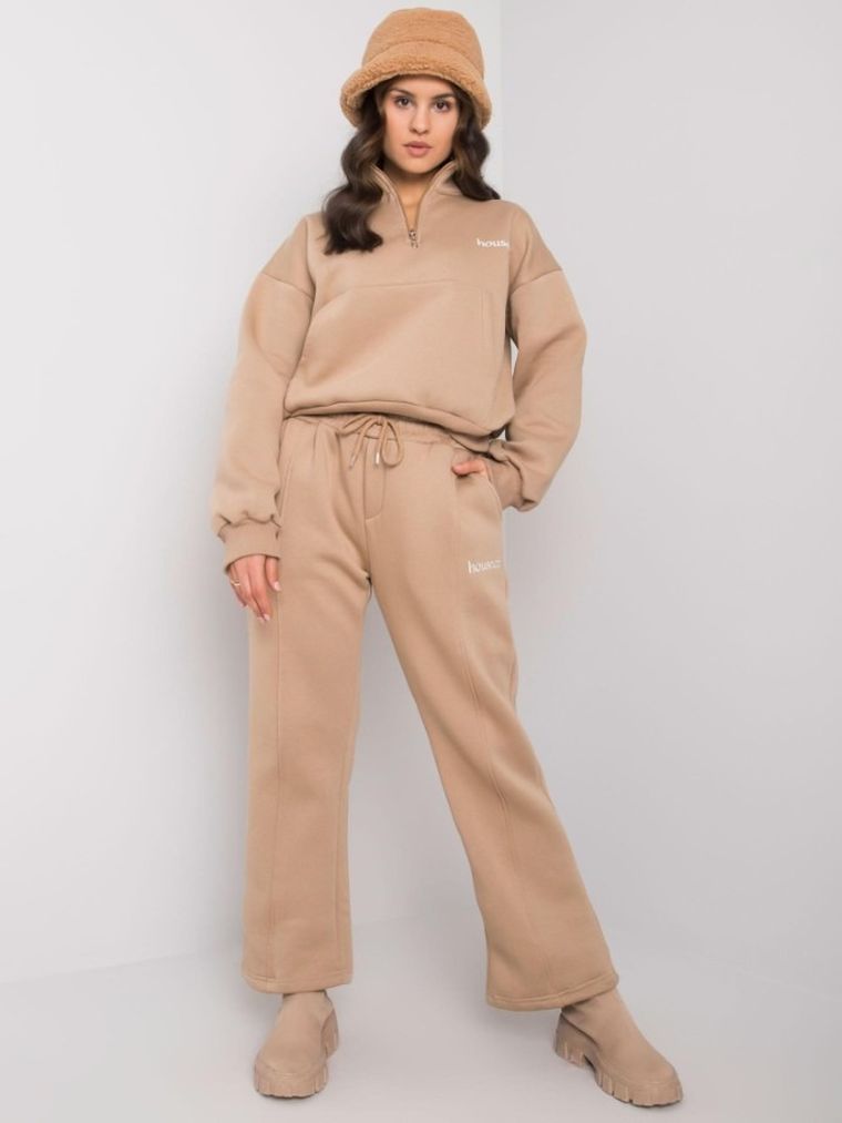 Dres damski, beżowy, Ex Moda