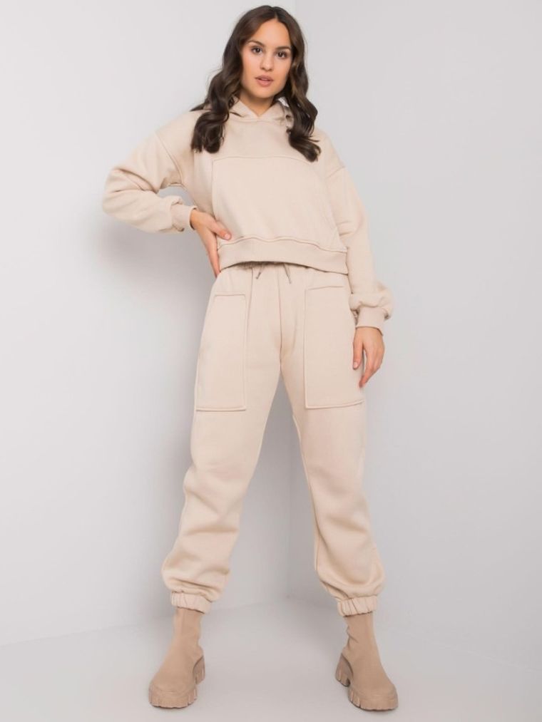 Dres damski, beżowy, Ex Moda