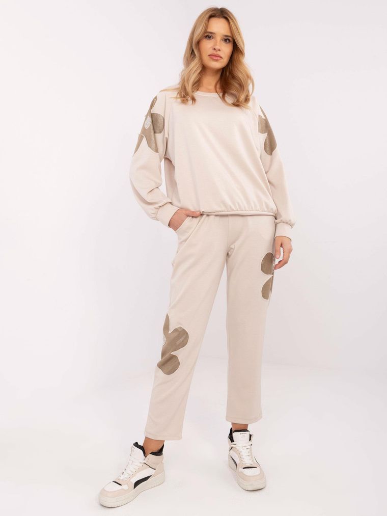 Dres damski, beżowy, Italy Moda