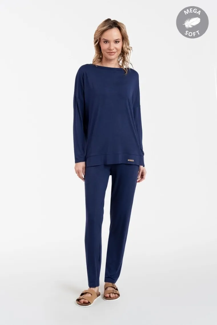 Dres damski, granatowy, Akord, Italian Fashion