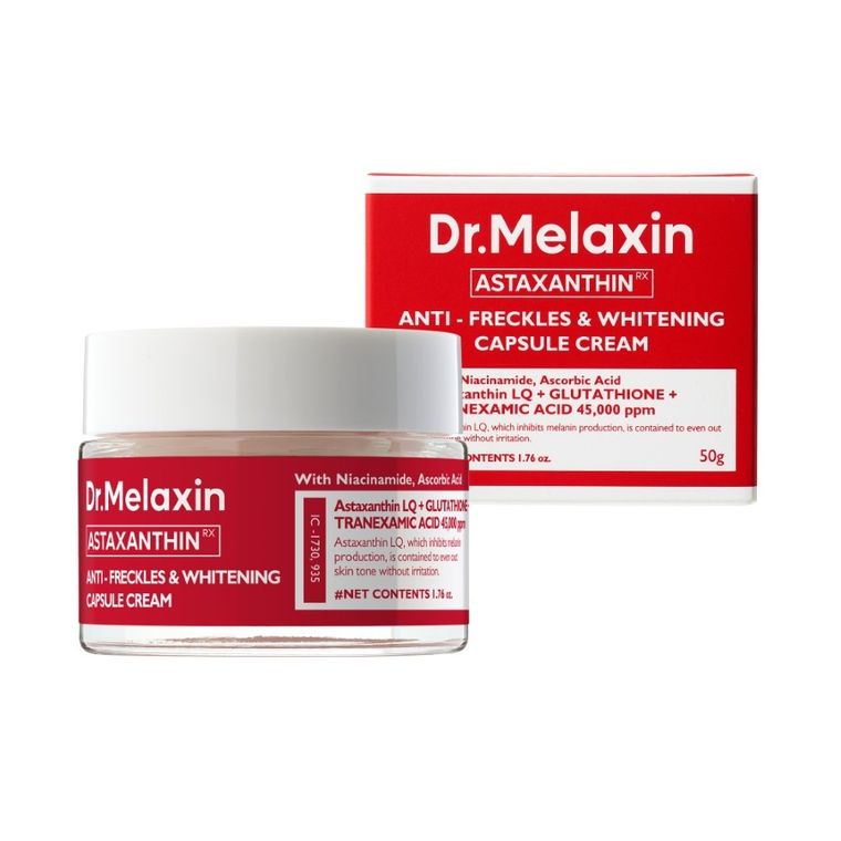 Dr.Melaxin, Astaxanthin Anti-Freckles & Whitening Capsule Cream, rozjaśniający krem odmładzający z astaksantyną, 50 ml