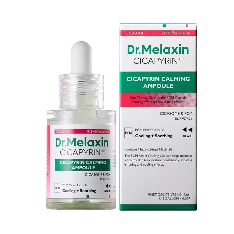 Dr.Melaxin, Cicapyrin Calming Ampoule, kojące serum do twarzy z kompleksem chłodzącym, 30 ml