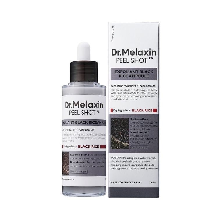 Dr.Melaxin, Peel Shot Line, delikatnie złuszczająca ampułka z ekstraktem z czarnego ryżu, 80 ml