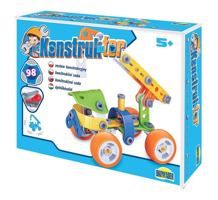 Dromader, Konstruktor, pojazd, zestaw konstrukcyjny, 98 elementów