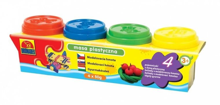 Dromader, masa plastyczna, 4 małe tuby
