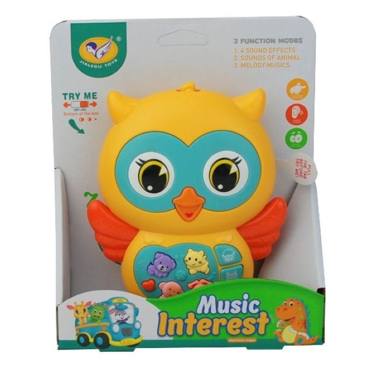 Dromader, mini pianinko, zabawka muzyczna, sowa